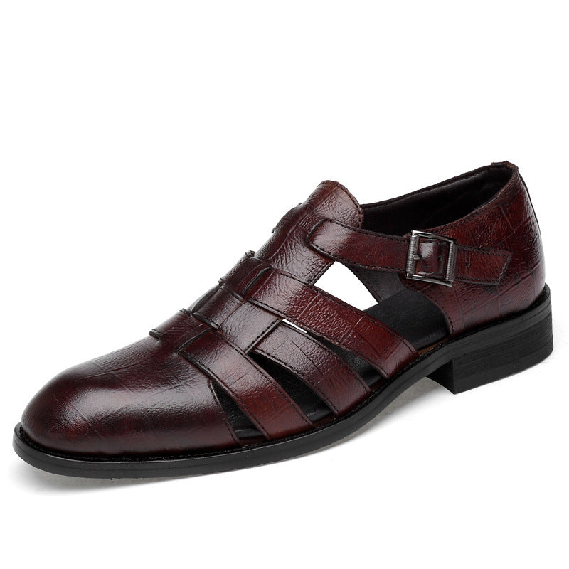 Hollow Business Formal Men's Comfortable Buckle Shoes