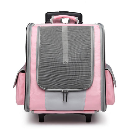 New Outing Backpack Breathable Pet Trolley Case