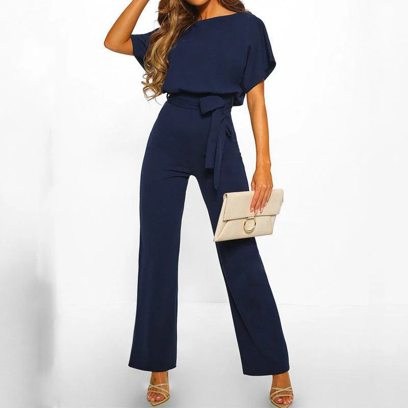 Elegant Overall Short Sleeve Jumpsuit