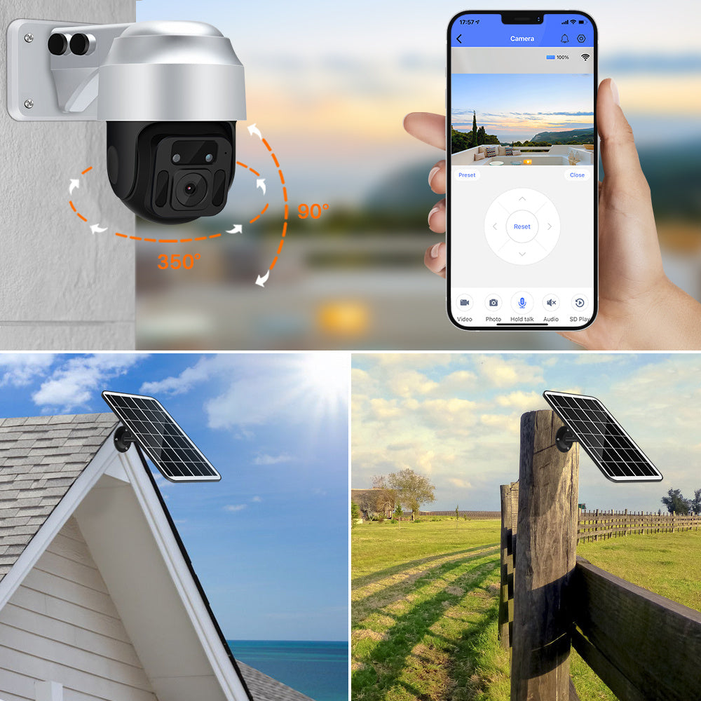 Solar Powered Wireless WiFi Surveillance Camera