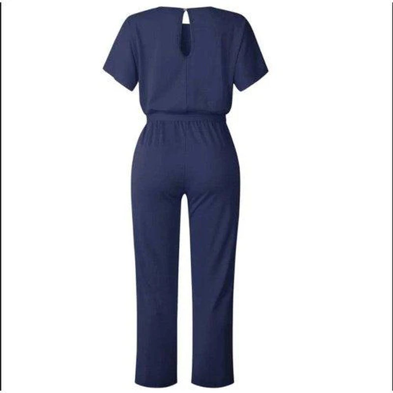 Elegant Overall Short Sleeve Jumpsuit