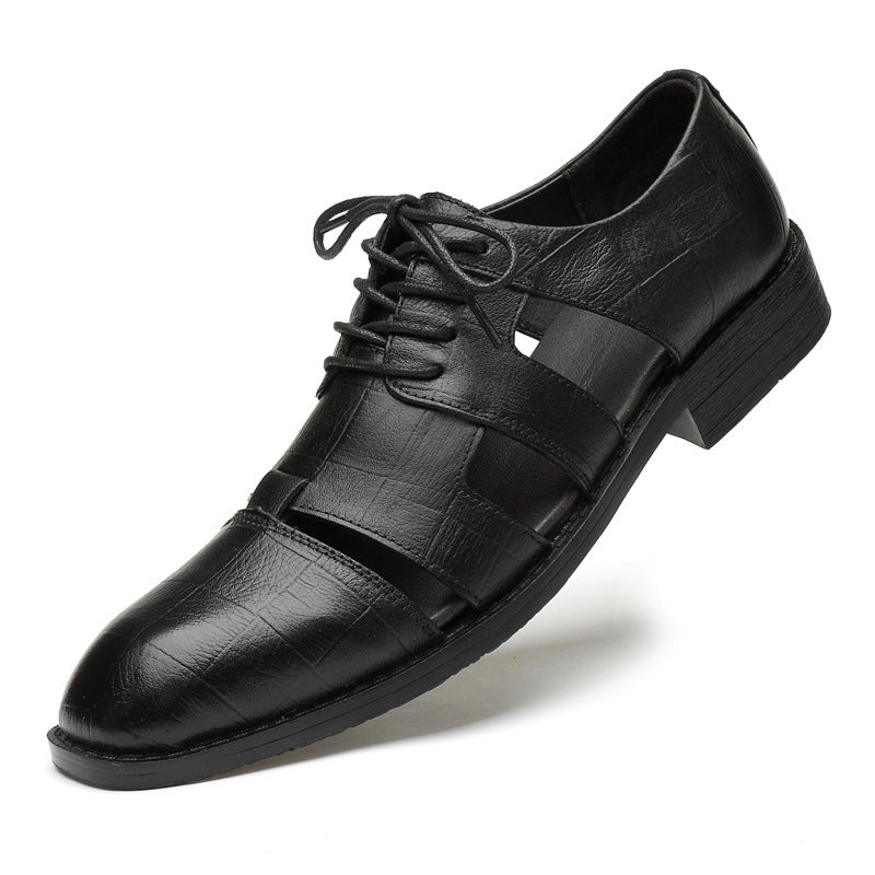 Hollow Business Formal Men's Comfortable Buckle Shoes