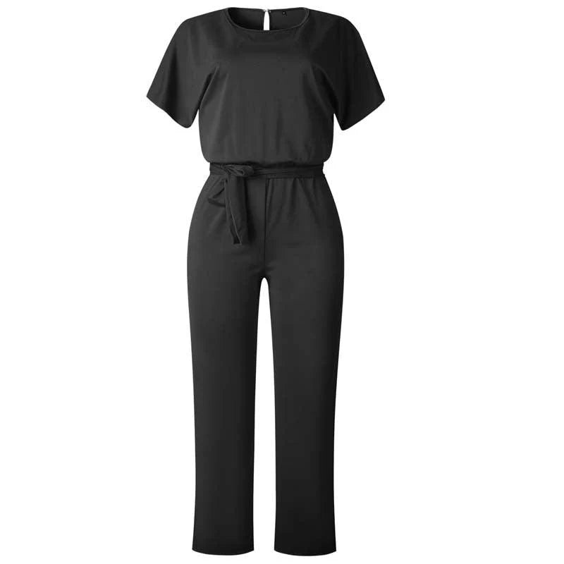 Elegant Overall Short Sleeve Jumpsuit