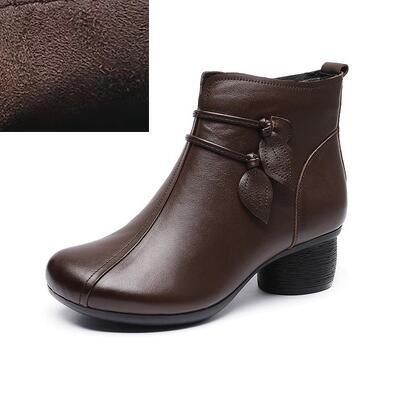 Women's Thick Heel Plush Warm Boots