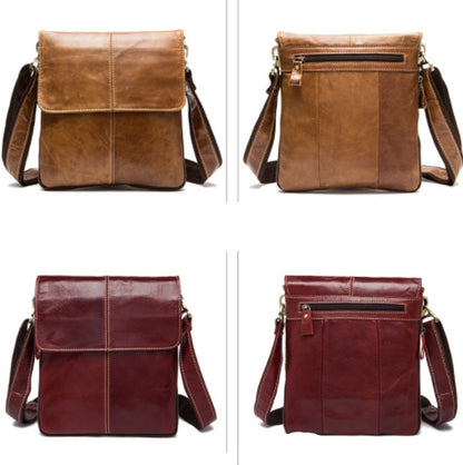 Leather Messenger Bag Vertical Casual Men's Shoulder