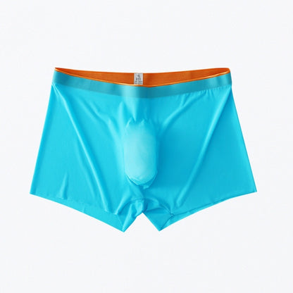 Men's Ice Silk Orange Edge Seamless Underwear Boxers