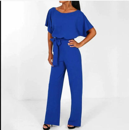 Elegant Overall Short Sleeve Jumpsuit