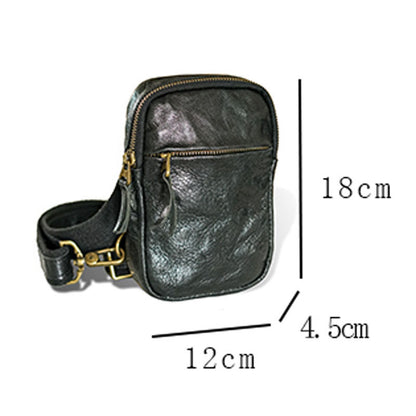 Fashion Chest Bag Men's Small Leather