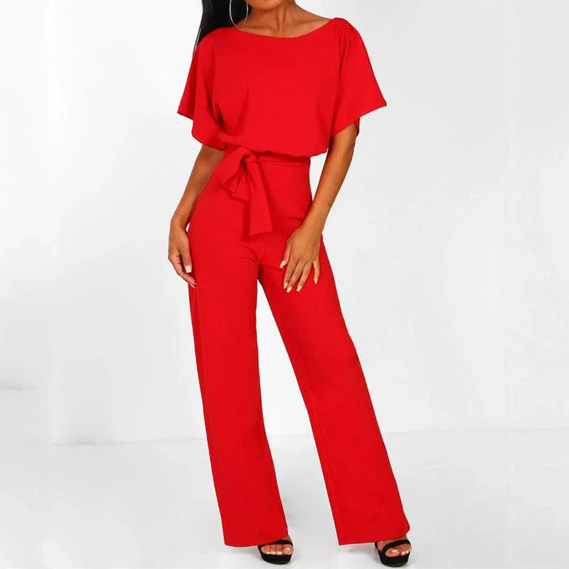 Elegant Overall Short Sleeve Jumpsuit