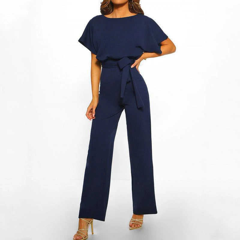 Elegant Overall Short Sleeve Jumpsuit