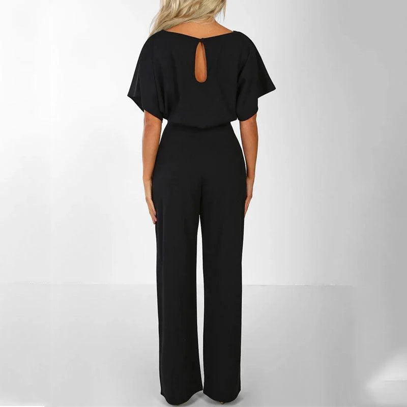 Elegant Overall Short Sleeve Jumpsuit