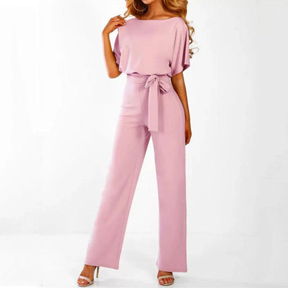 Elegant Overall Short Sleeve Jumpsuit