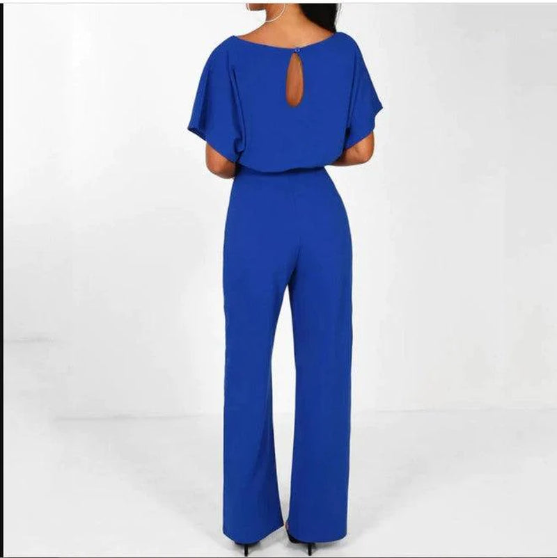 Elegant Overall Short Sleeve Jumpsuit